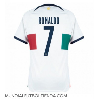 Camiseta Portugal Cristiano Ronaldo #7 Segunda Equipación Replica Mundial 2022 mangas cortas
